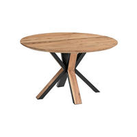 ESSTISCH KIMBERLY - Beige/Schwarz, Holz/Metall (120/120/77cm) - SAM