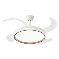 LED-DECKENLAMPE Eiche Hell mit integriertem Ventilator 60 W - Hellbraun, Kunststoff (45/122/122cm) - Purline
