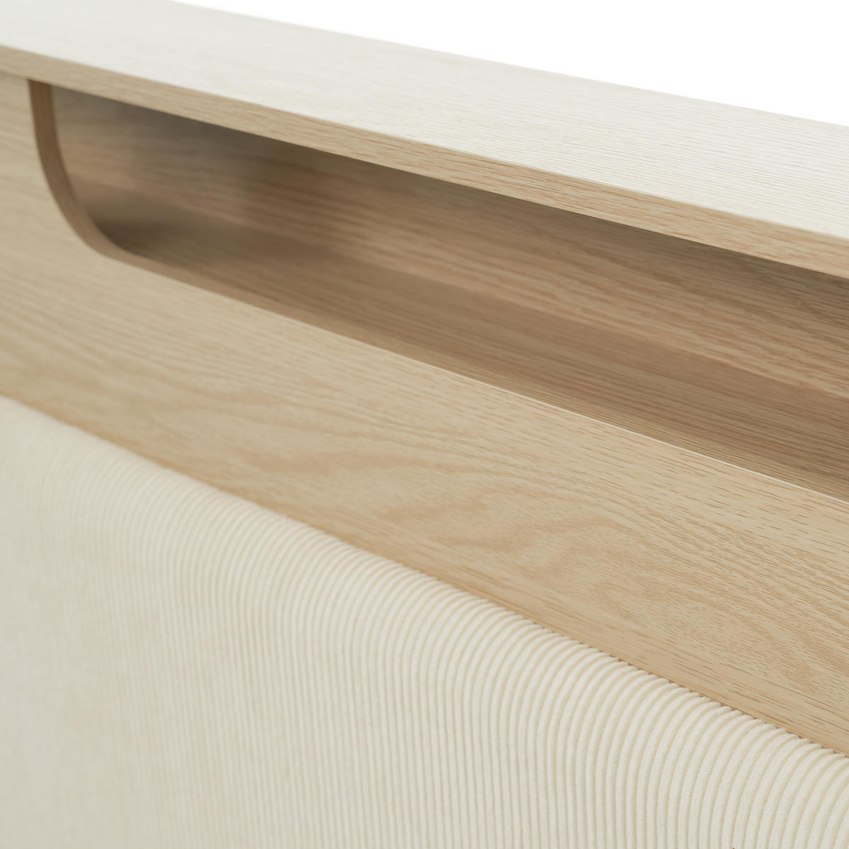 HOLZBETT 180/200 cm DE-00549, in Eichefarben, LED-Beleuchtung - Eichefarben, Holz (180/200cm) - ComfortXL