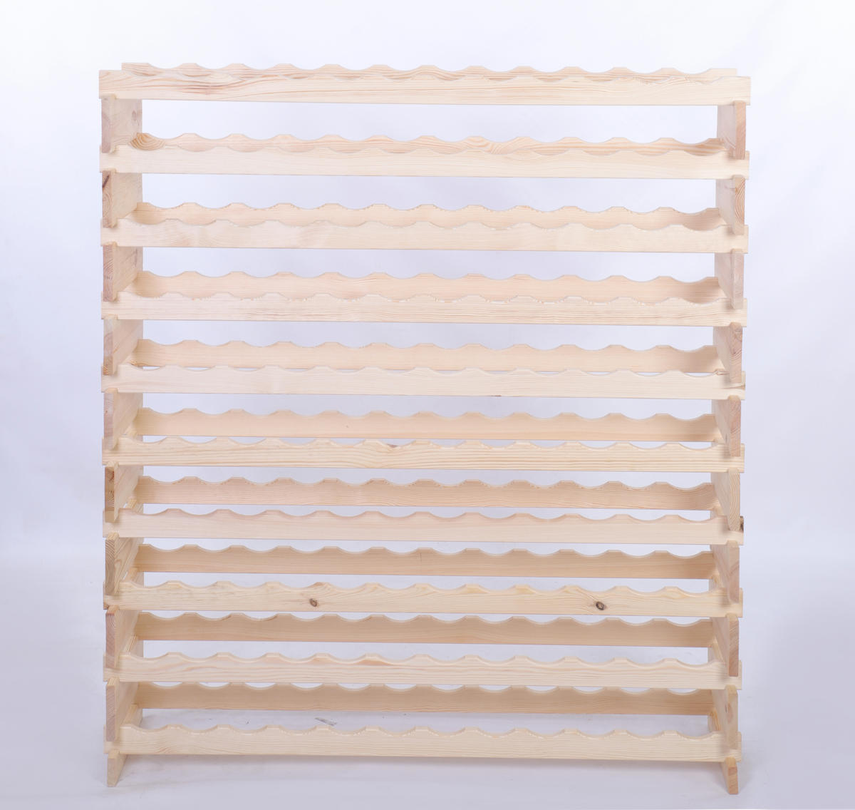 WEINREGAL VINOTECA FLEX PRO HxBxT 135x123x28cm 120 Flaschen auf 10 Ebenen Natur unbehandelt - Naturfarben, Holz (123/135/28cm) - PROREGAL