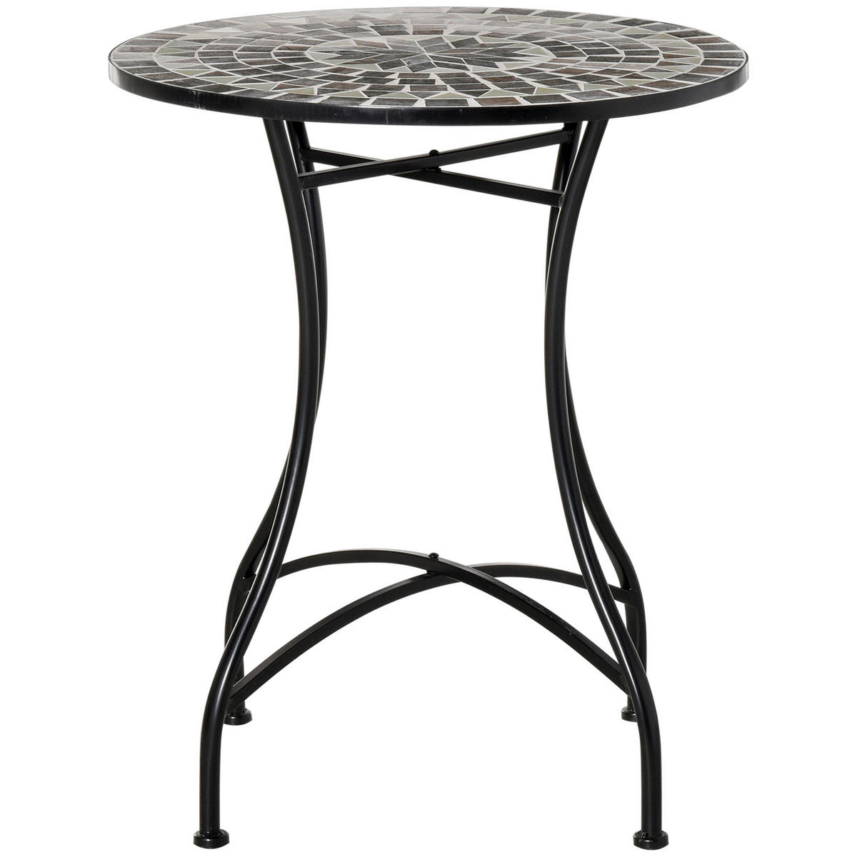 GARTENTISCH,GRAU, Schwarz,1 Stück - Grau, Metall (60/60/71cm) - GiPP