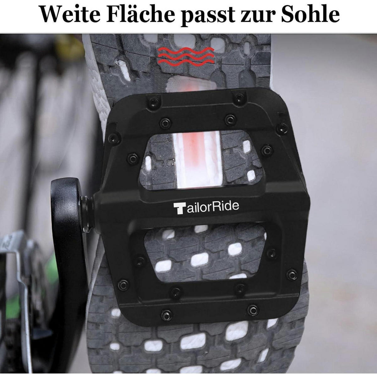 FAHRRADPEDALE Plattform-Pedale Schwarz 9/16 Zoll - Schwarz, Metall (9/2.5/10cm)