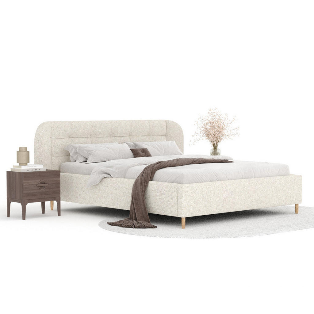 Thumbnail - Maison de Reve Polsterbett, Creme, Textil, Buche, Kiefer, 120x200 cm, Oeko-Tex® Standard 100, FSC 100%, Made in EU, Reac...