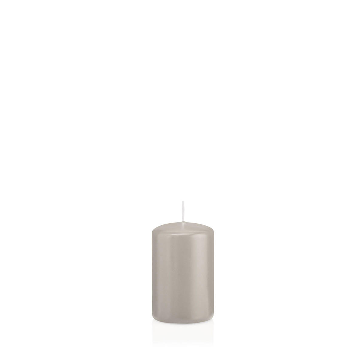 Wiedemann Kerzen Stumpenkerzen Hellgrau 8 cm