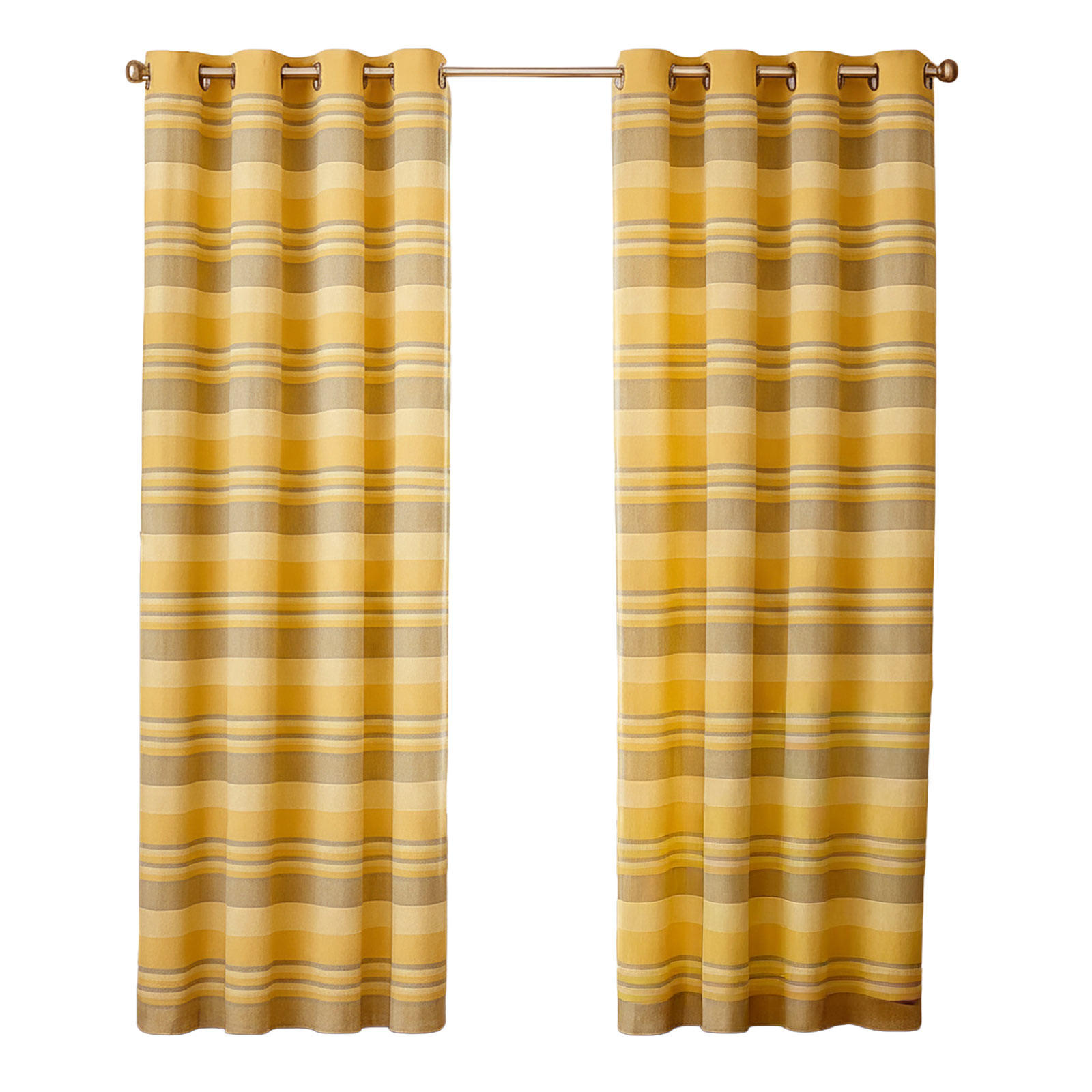 ÖSENVORHANG Morocco blickdicht 2er-Set, 167/228 cm - Gelb, Textil (167/228cm) - Homescapes