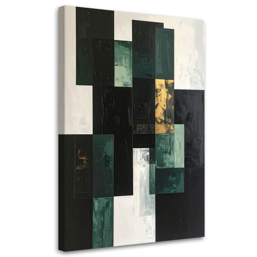 LEINWANDBILD 3D und geometrisch 70x100cm - Grün, Textil (70/100cm) - Feeby