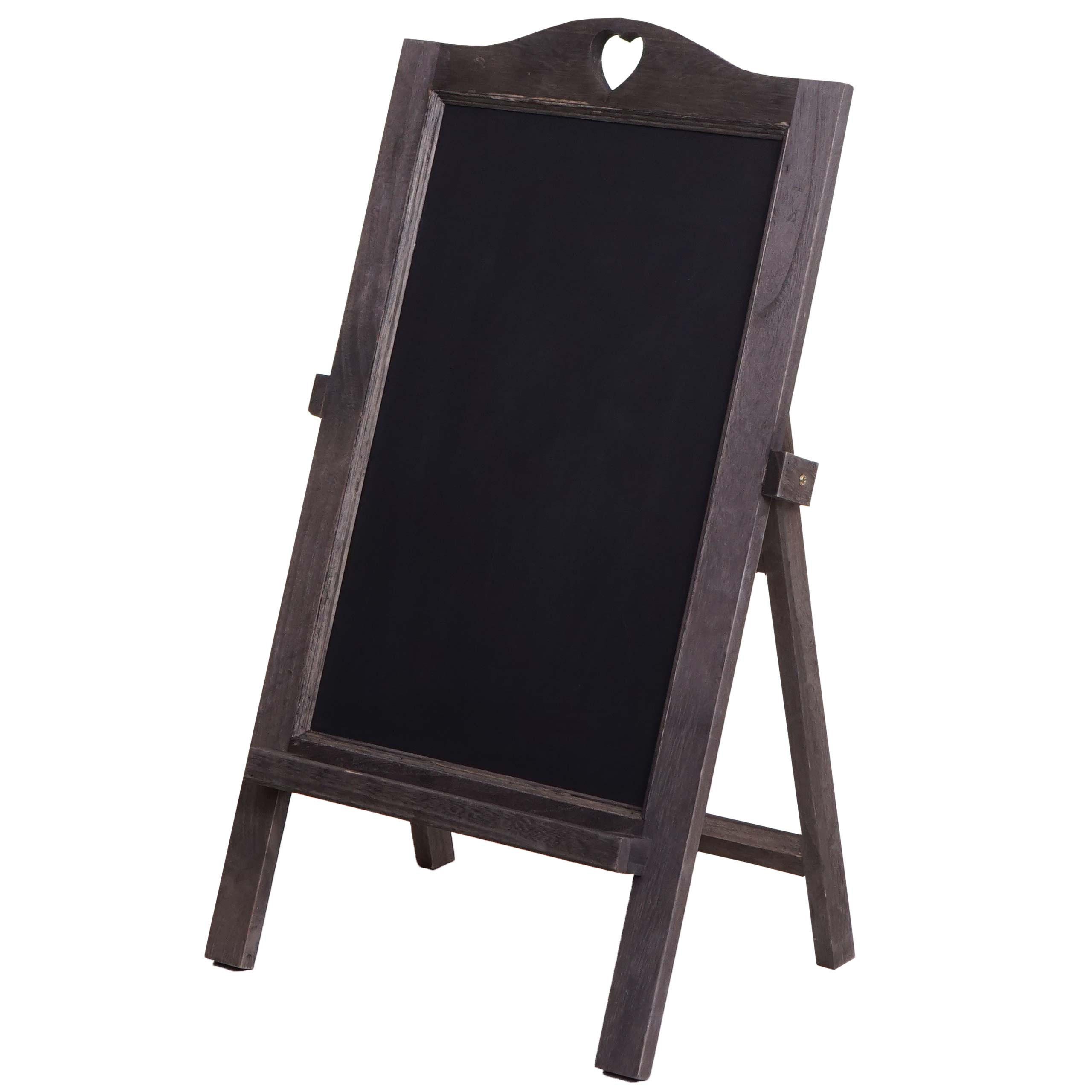 WERBETAFEL 66x37x27cm Shabby-Look Vintage Grau-Braun - Graubraun, Holz (37/66/27cm) - PROREGAL