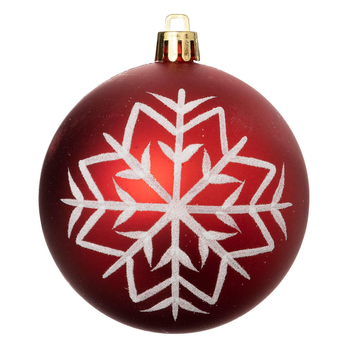 WEIHNACHTSKUGELN Rot mit weißem Muster 8er-Set Ø 8 cm - Rot, Kunststoff (8/9.2/8cm) - Atmosphera Createur d´interieur