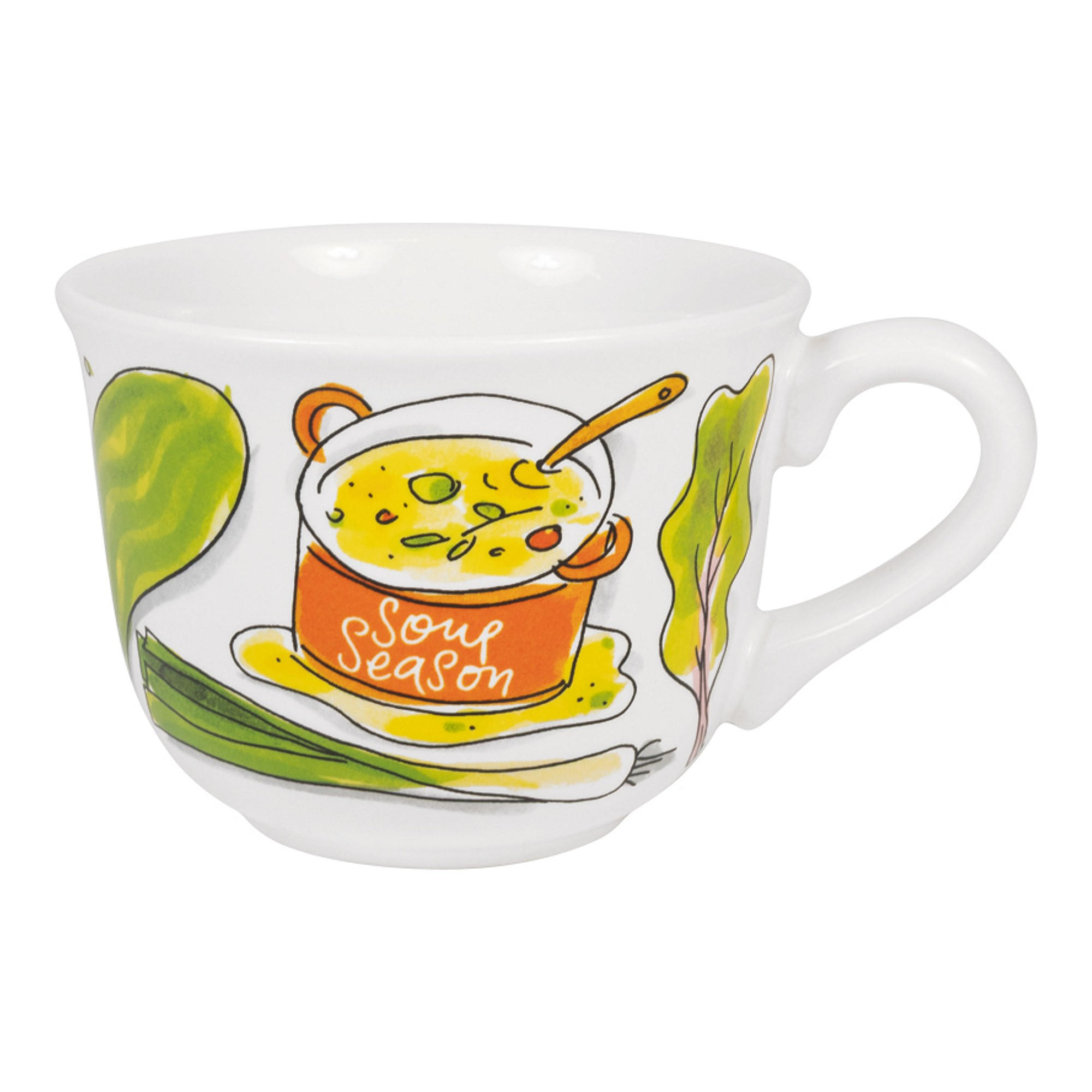 SUPPENSCHALE Grüne Suppe in Bunt - 14cm - Multicolor, Keramik (12.7/16.2/9.7cm) - Blond Amsterdam