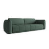 4-SITZER-SOFA Chenille Stoff Grün - Schwarz/Grün, Kunststoff/Textil (250/74/105cm) - Makamii