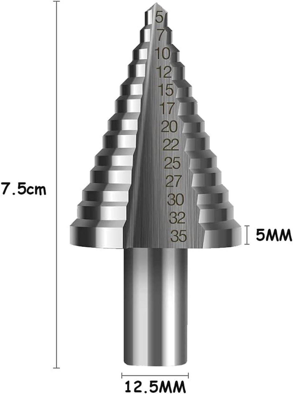 BIT-SATZ，RUNDER Griff - Silberfarben, Metall (3.5/3.5/7.5cm) - LIBRATON