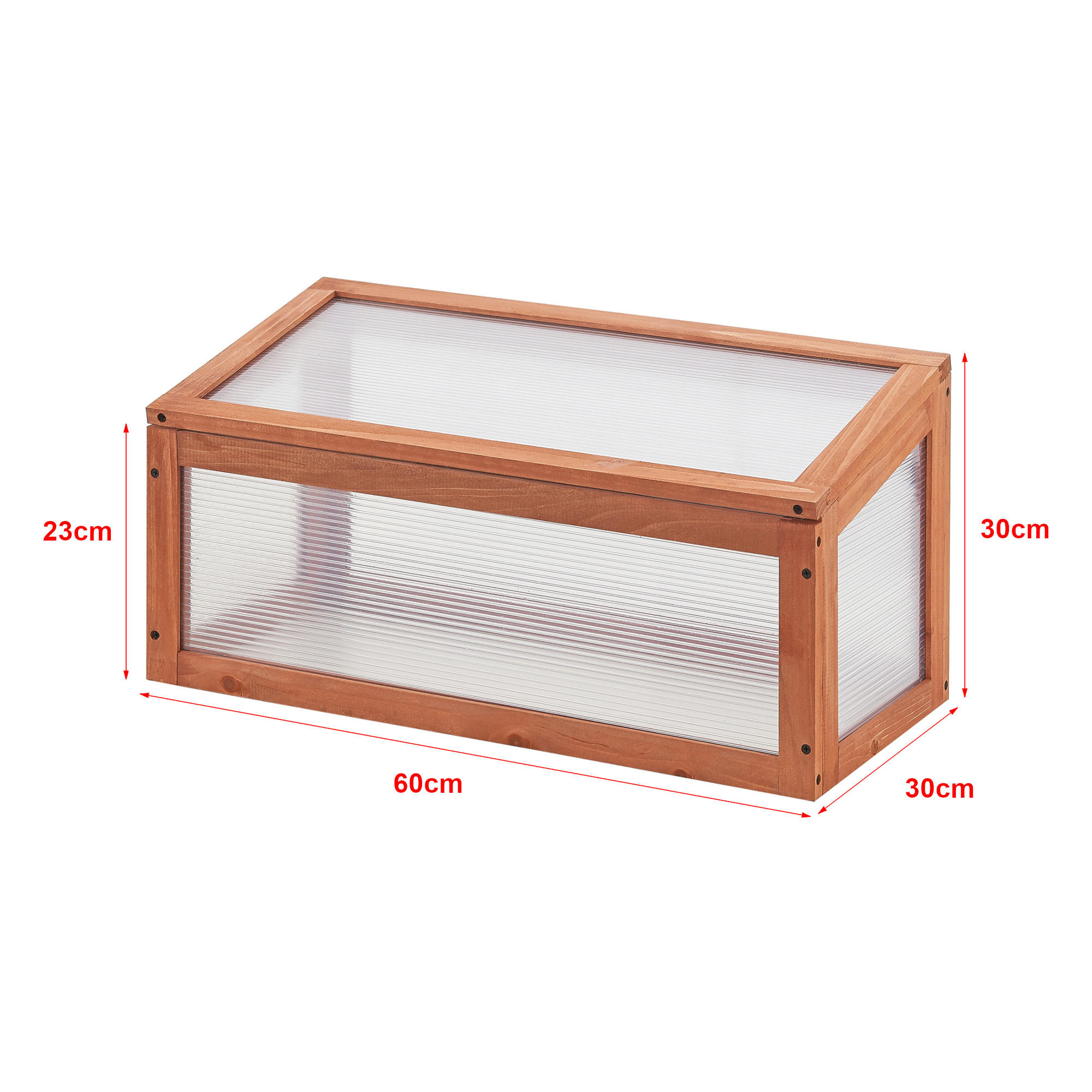 FRÜHBEET Laarbeek - Transparent/Kieferfarben, Kunststoff (60/30/30cm) - casa.pro