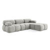 ECKSOFA Beidseitig Chenille Stoff Grau - Hellgrau/Schwarz, Kunststoff/Textil (285/191cm) - Makamii