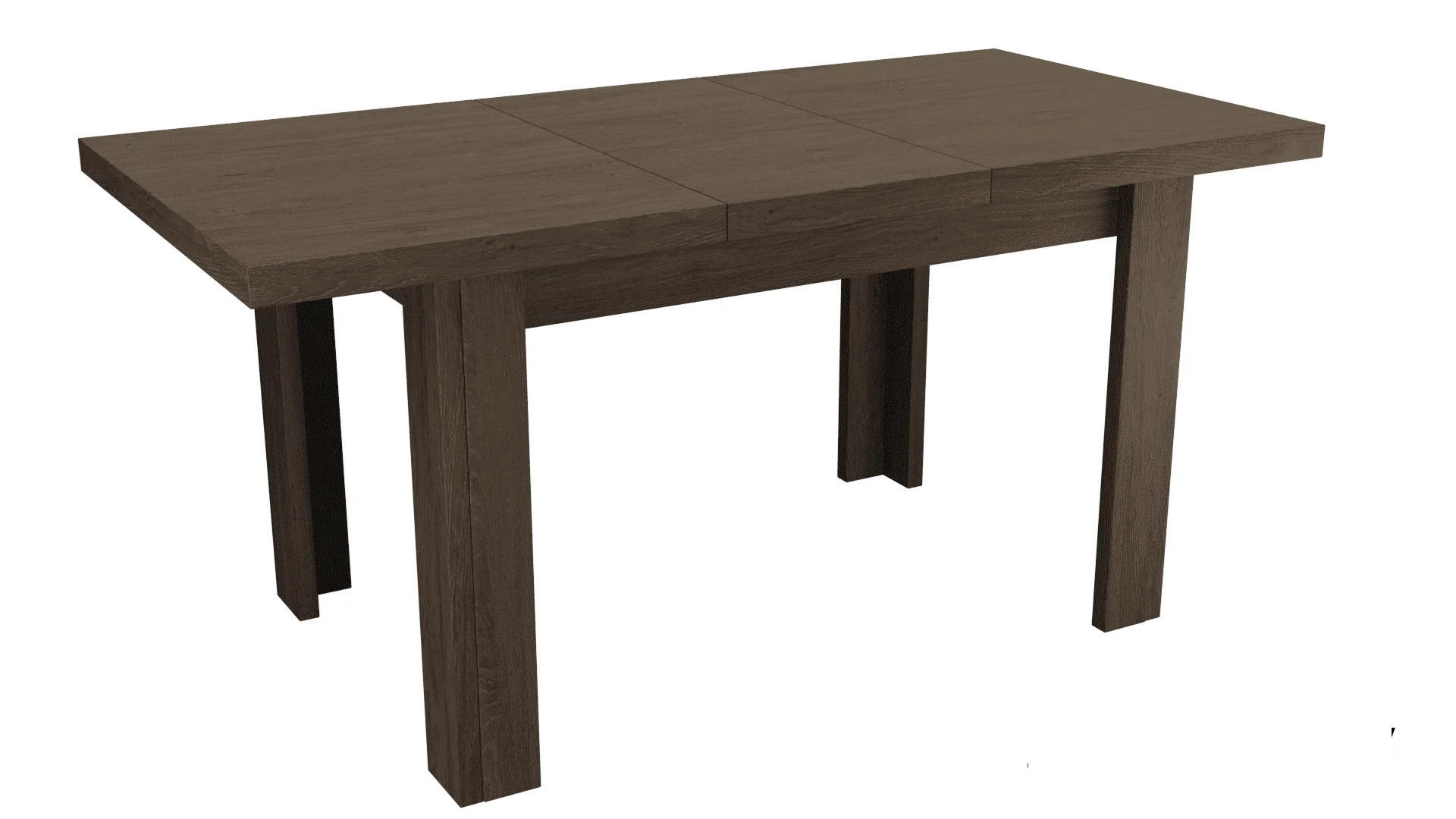 ESSTISCH ausziehbar 120-160 cm Esche dunkel - Dunkelbraun, Holzwerkstoff (120/80/48cm)
