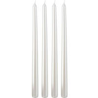 TISCHKERZEN Metallisch 30 cm - Weiß, Paraffin (2.1/30/2.1cm) - Home Styling Collection