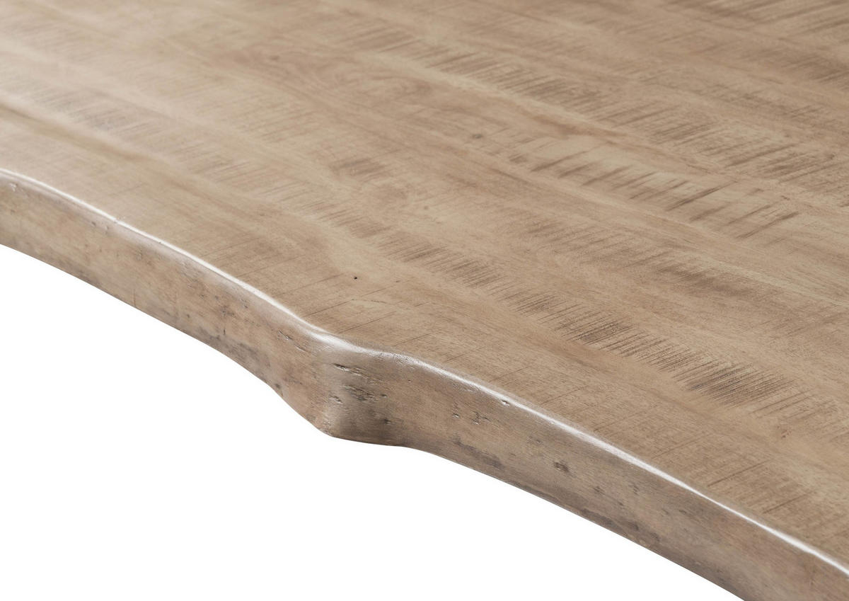 BAUMTISCH Mango 200x100x76 beige lackiert / Mikado-Beine anthrazit matt FREEFORM 5 - Beige, Holz (200/100/76cm) - Massivmoebel24
