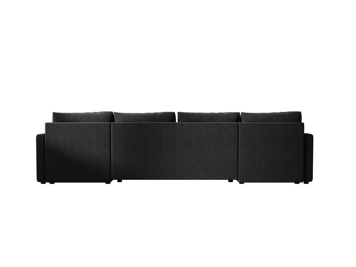ECKSOFA MOS U BIS Itaka 27 mit Schlaffunktion - Dunkelgrau, Textil (285/85/140cm) - Bedante