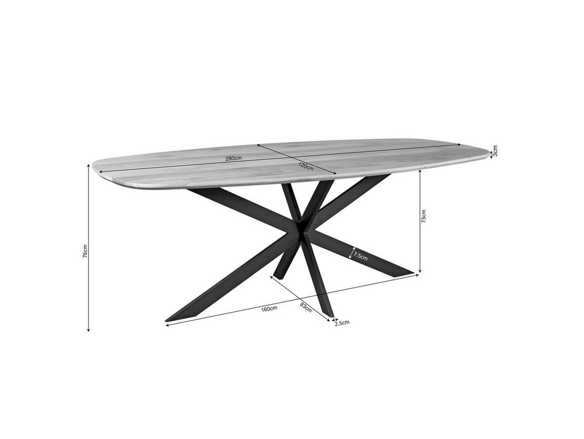 ESSTISCH Ferro Eichenholz 200 cm X 110 cm Braun - Braun, Holz (110/200/76cm) - Villa Möbel