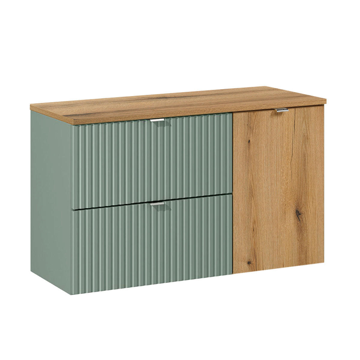 SKRINKA POD UMÝVADLO 100.4cm Jade Zelená - zelená, kompozitné drevo (100.4/59.5/40cm) - Petits-meubles