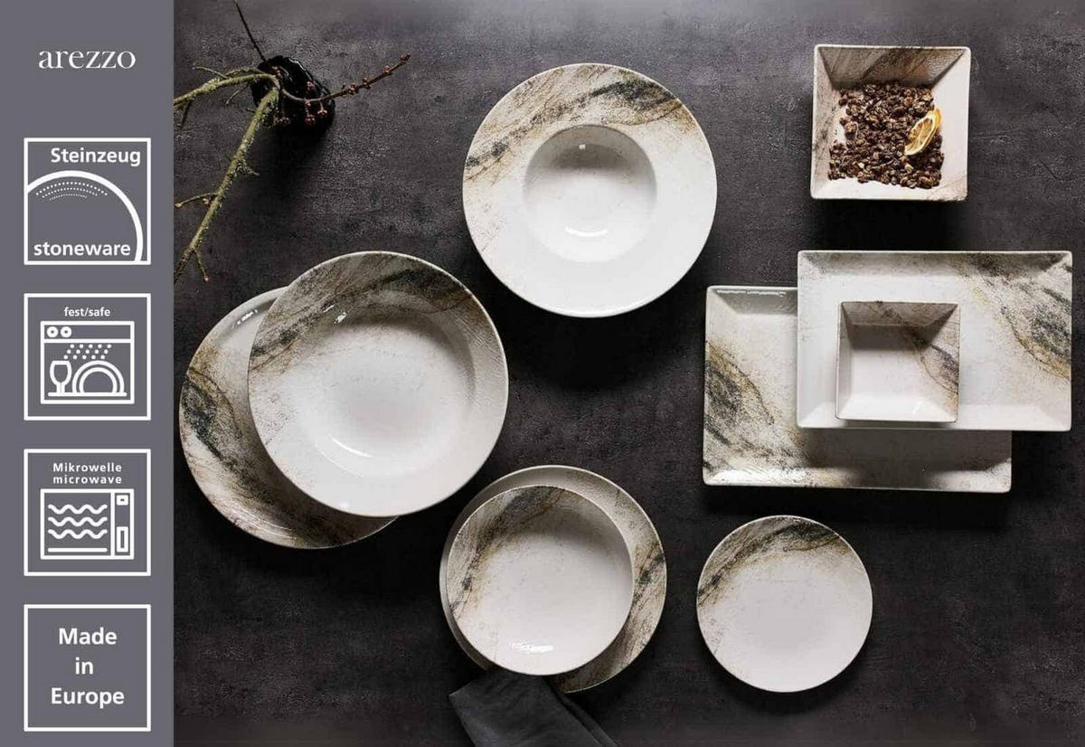 EINSTEIGER-SET Arezzo braun 16-tlg. - Braun, Keramik (2/2/2cm) - Ritzenhoff Breker