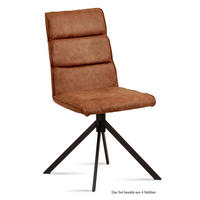 ESSZIMMERSTUHL (4er-Set) Drusy 47x92x60 Schwarz/Cognac - Cognac/Schwarz, Kunststoff (60/92/47cm) - 58aufmkessel