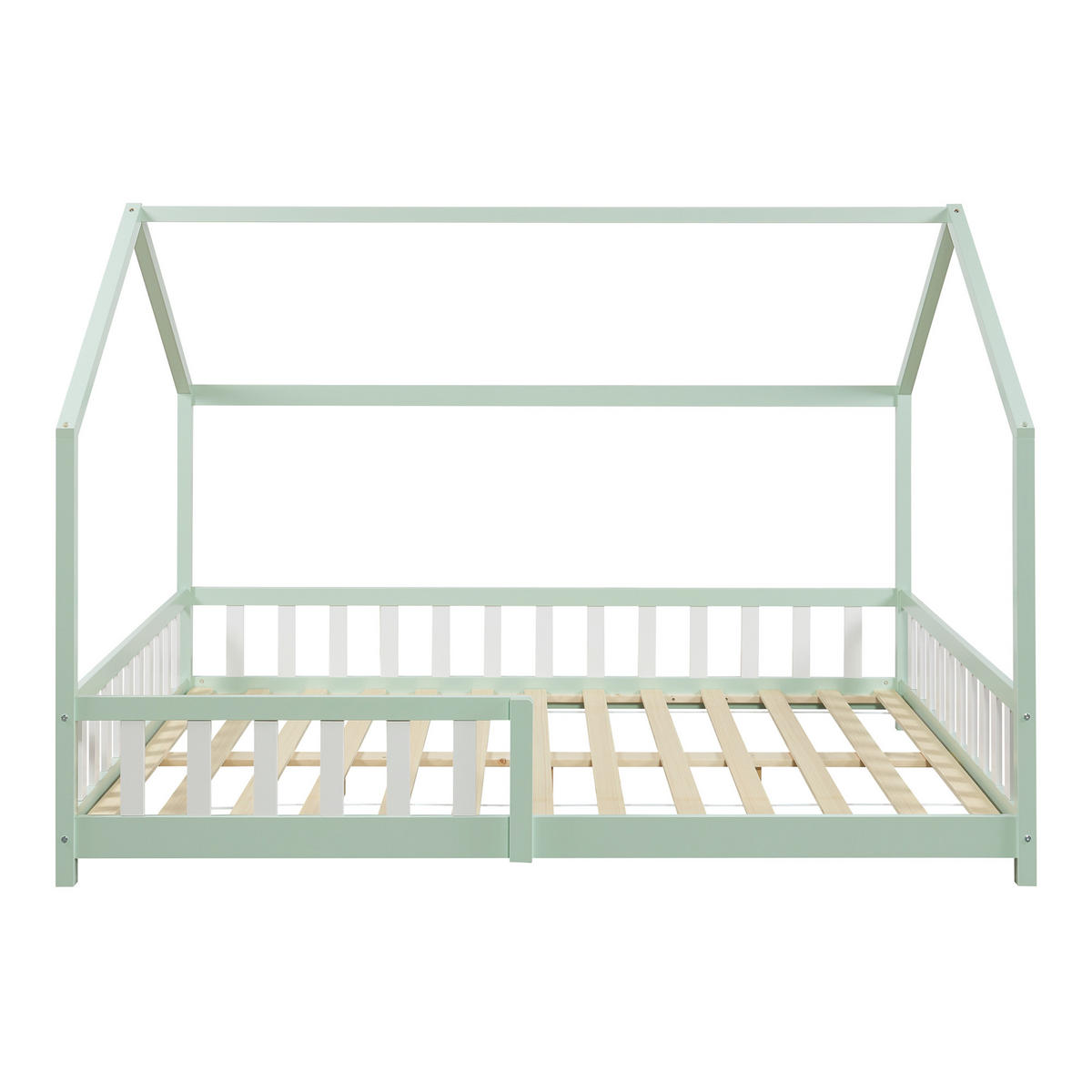 Mintgrün, Holz (140/200cm) - [en.casa]