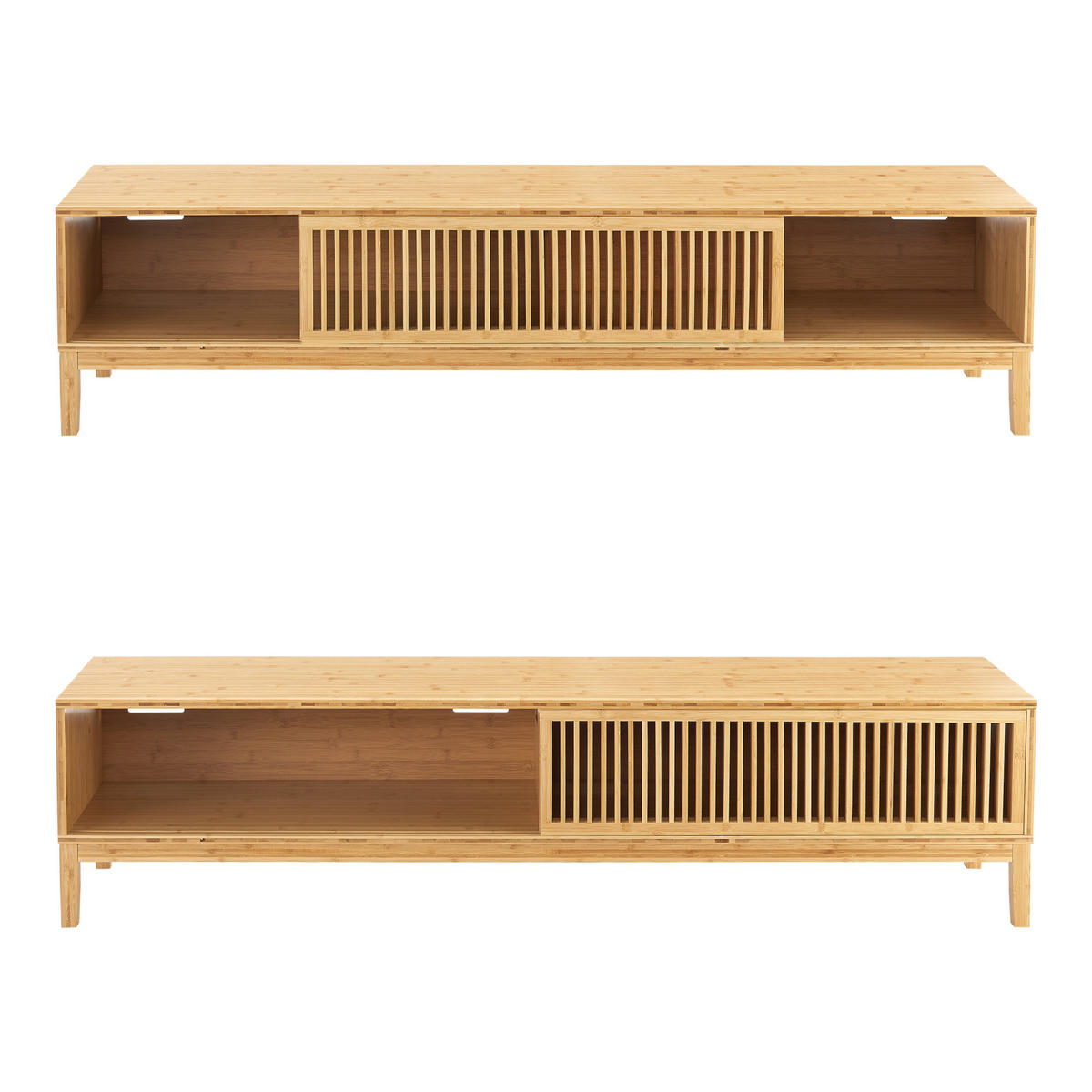 LOWBOARD Videbæk - Naturfarben, Holz (140/38/40cm) - [en.casa]