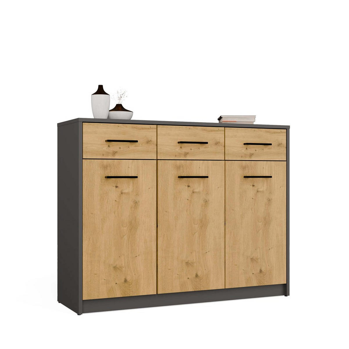KOMMODE Anthrazit, Artisan 109/85/35 - Anthrazit, Holzwerkstoff (109/85/35cm) - RAUMHIRSCH FURNITURE