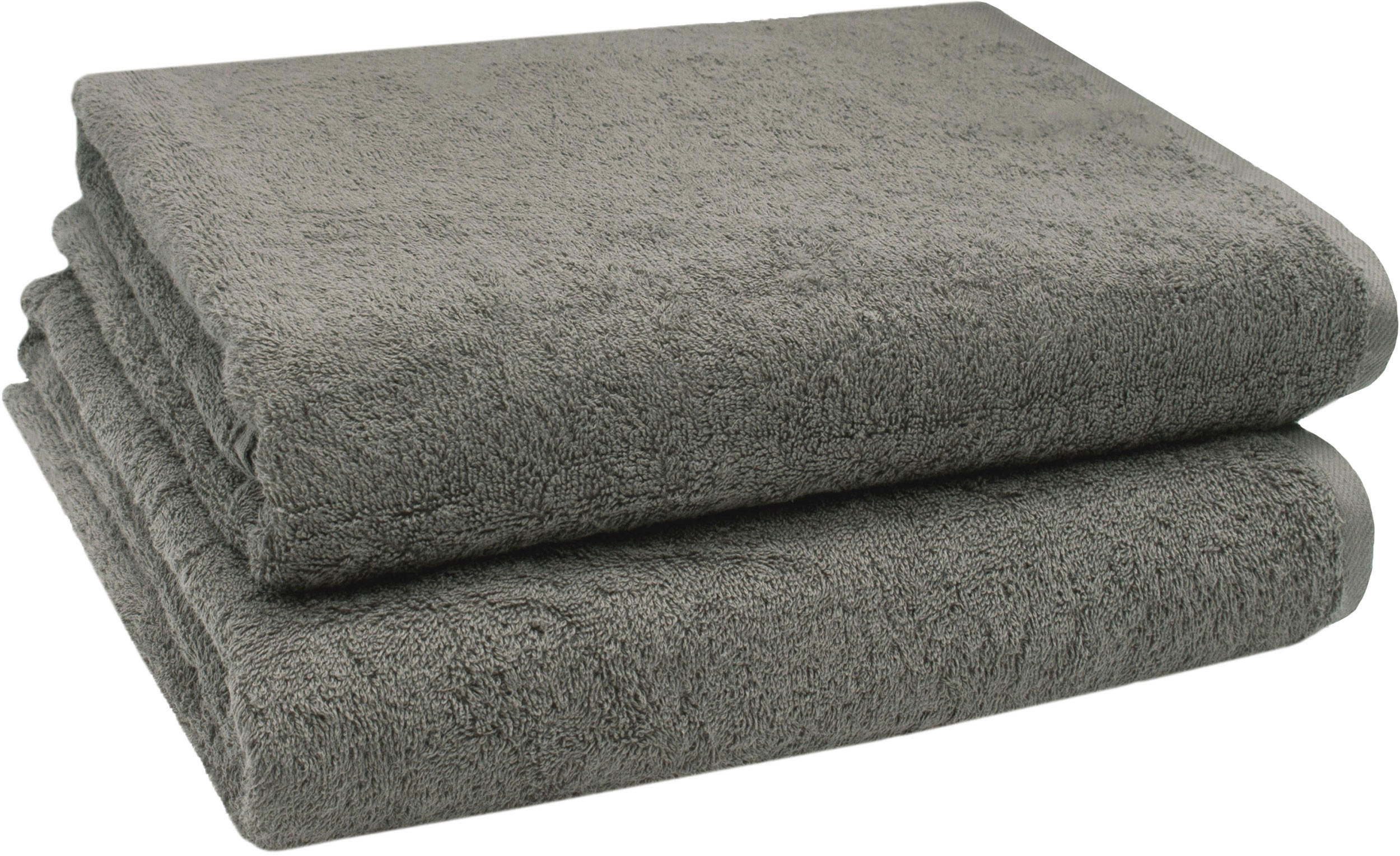 BADETUCH, 2er-Set, 100x150 cm, 100% Baumwolle, Braun - Taupe, Textil (100/150cm) - Zollner