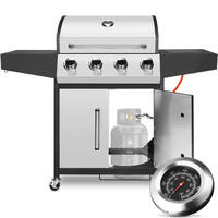 GASGRILL Silber 5-Brenner - Silberfarben, Metall (135/136/44cm) - Kaket