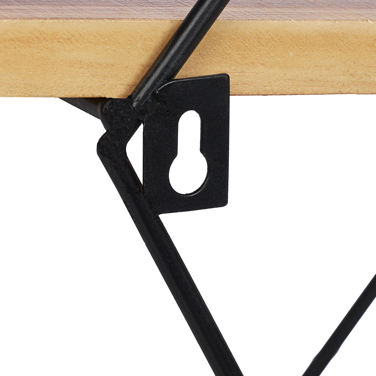 WANDREGAL - Hellbraun, Holzwerkstoff/Metall (30/30/15cm) - Relaxdays