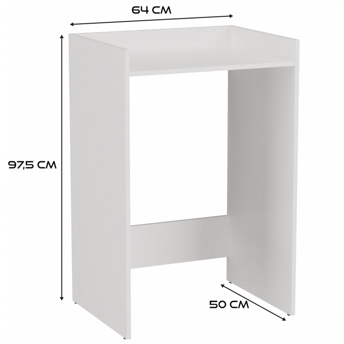 WASCHMASCHINENUMBAUSCHRANK Weiß 64/97,5/50 - Weiß, Holzwerkstoff (64/98/50cm) - RAUMHIRSCH FURNITURE