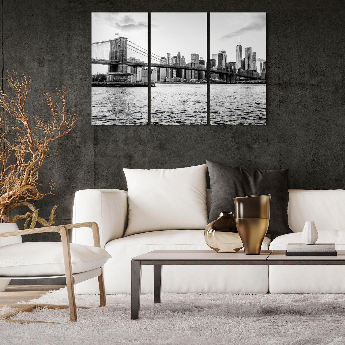 LEINWANDBILD Stadt 90x60 cm - Multicolor, Holz (90/60cm) - LUMASOUL