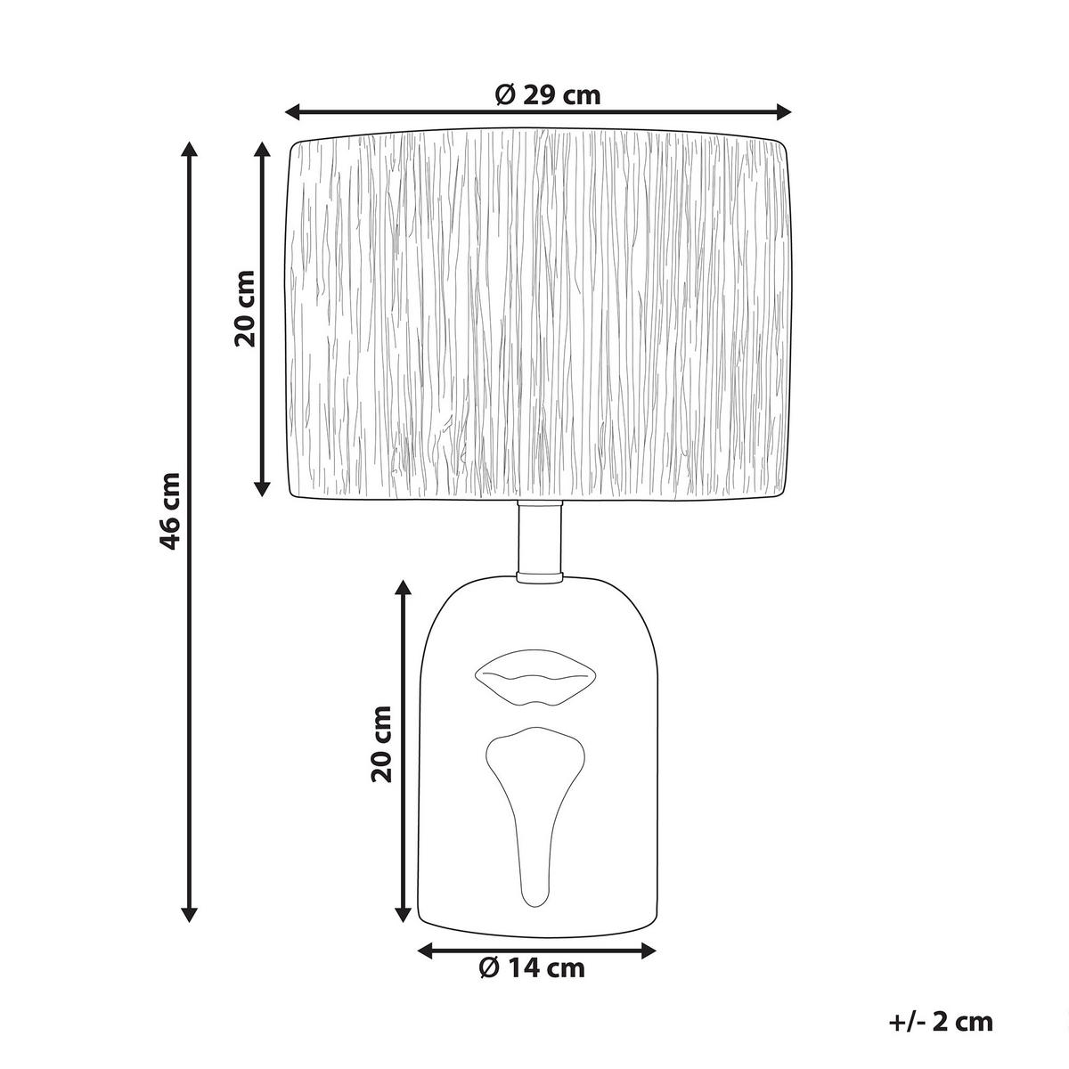TISCHLAMPE Jubones 29/29/46 cm - Weiß, Keramik (29/29/46cm) - Beliani