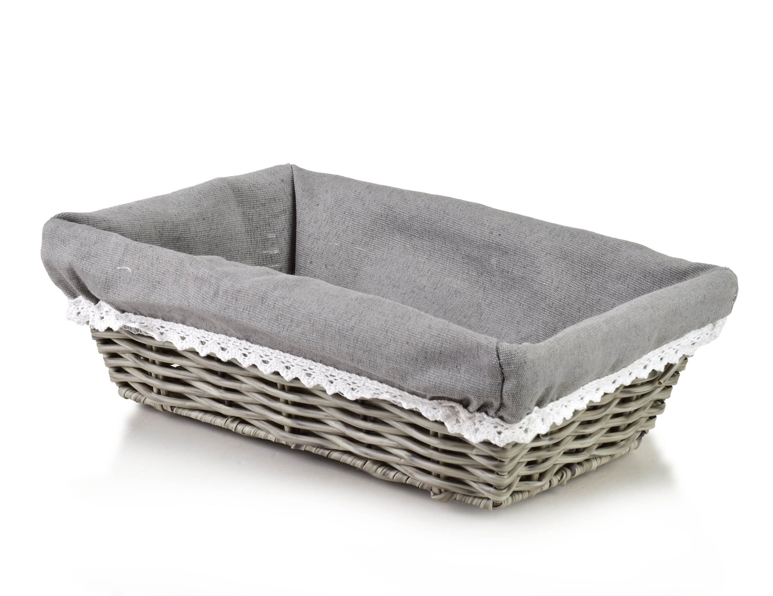 BROTKORB Will Grau 28x18x9 cm Kunststoff - Grau, Kunststoff (18/9/28cm) - Mondex