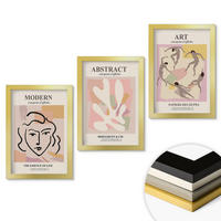 WANDBILDER 3er Set - 20x30 cm Goldrahmen - Stilvolle Porträts in Pastellfarben - Goldfarben, Kunststoff (20/30cm) - ArtPrintCave