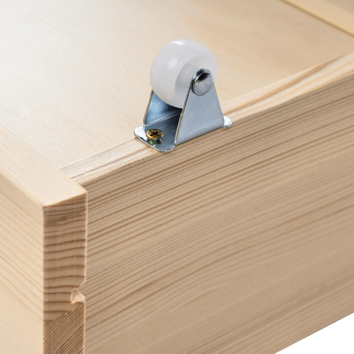 BETTSCHUBLADE 2er set Heller Holzfarbton Cronat - Hellbraun, Holz - Beliani
