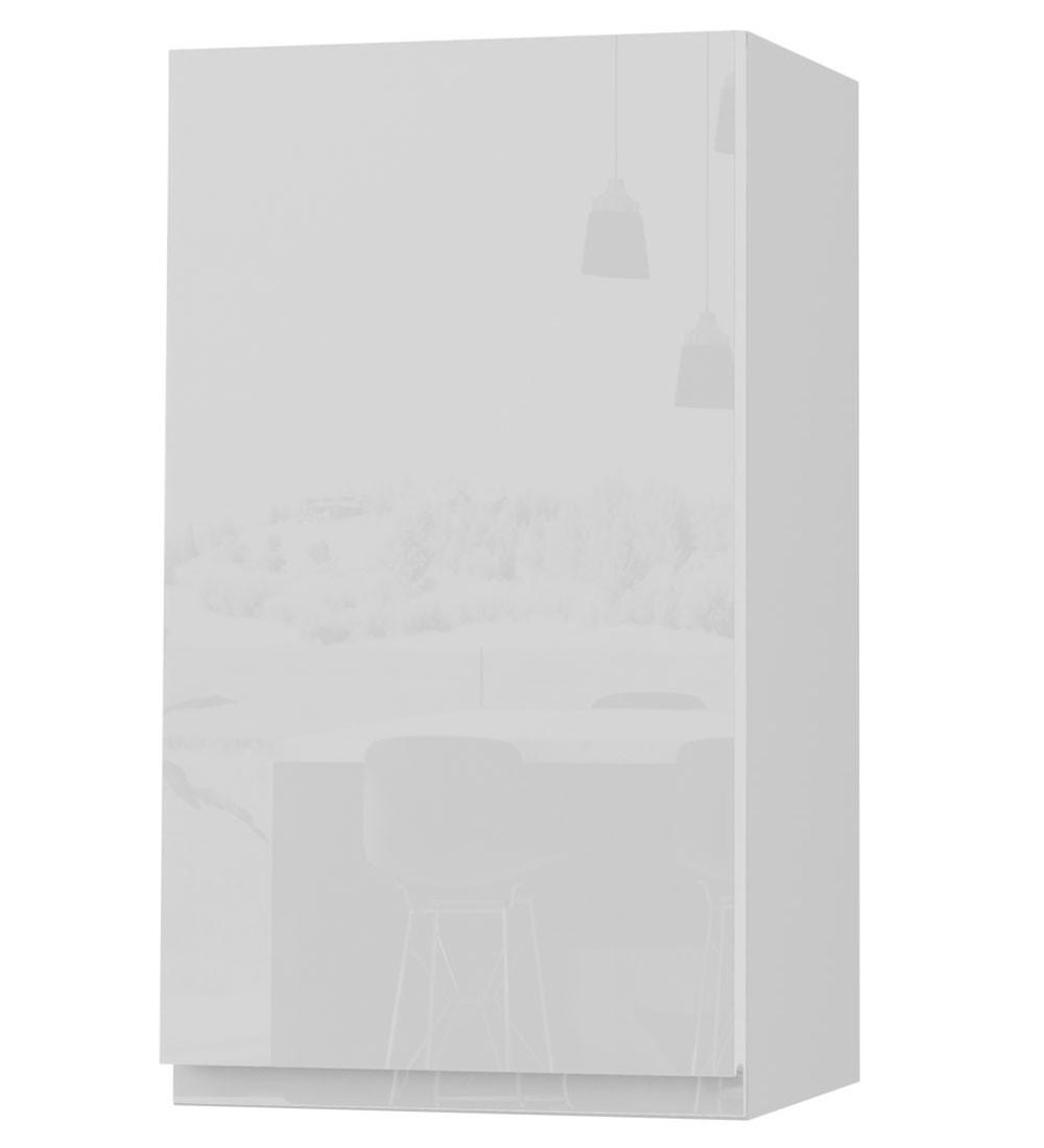 HÄNGESCHRANK Florence W2/40 Weiß / RAL 9003 signalweiß HG 40 / 32,5 / 72cm - Türanschlag links - Weiß Hochglanz/Weiß, Holz/Holzwerkstoff (40/72/32.5cm) - Feldmann-Wohnen