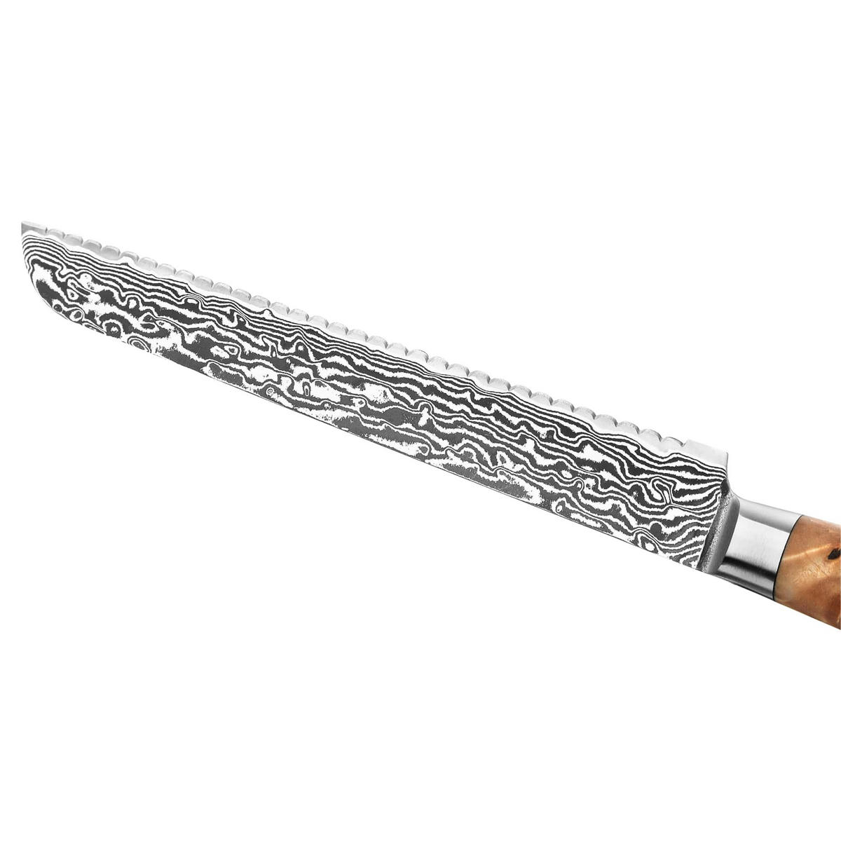 BROTMESSER 23 cm - Birkefarben, Holz/Metall (37cm) - Zayiko