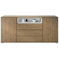 SIDEBOARD Skadu Weiß Hochglanz - Weiß Hochglanz, Holzwerkstoff (166.5/75.5/35cm) - Vladon
