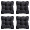 SITZKISSEN Basic 47/47 cm 4er-Set - Schwarz, Textil (47/8/47cm) - Madison