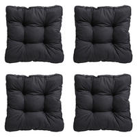 SITZKISSEN Basic 47/47 cm 4er-Set - Schwarz, Textil (47/8/47cm) - Madison
