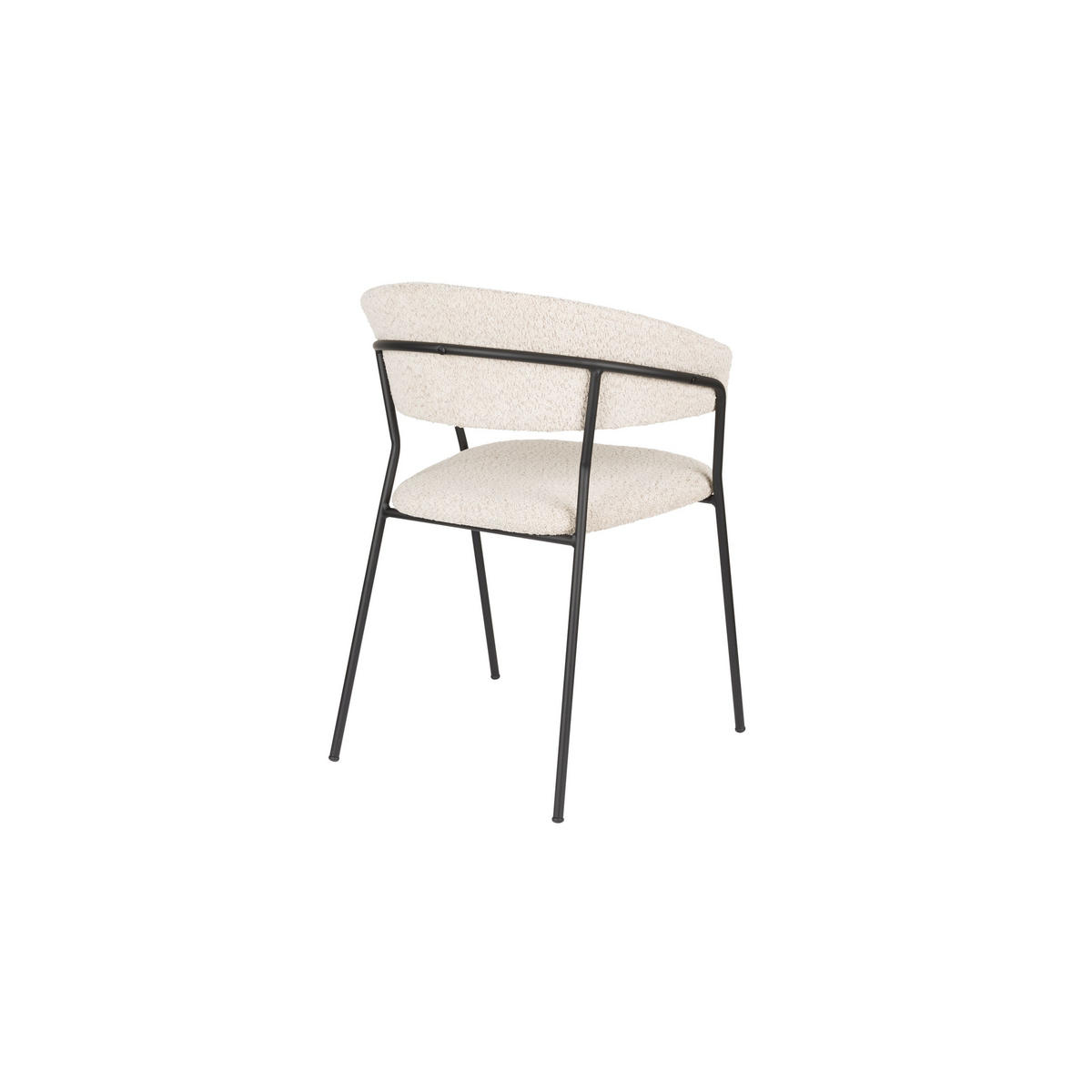 ESSZIMMERSTUHL Zeri Creme/ Schwarz - 2 er Set - Beige/Creme, Metall (59.5/79/51.5cm) - Housecraft Living