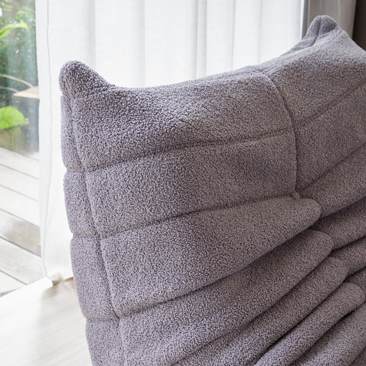 LIEGESESSEL 85/110/79 cm Grau Ergonomische Unterstützung für Schlafzimmer Wohnzimmer - Grau, Textil (110/79/85cm) - OKWISH