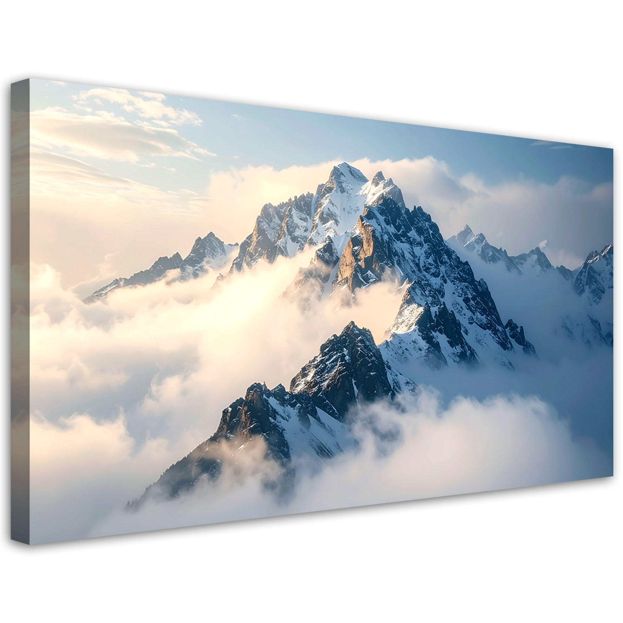 LEINWANDBILD Landschaften 120x60cm - Weiß, Textil (120/60cm) - Feeby