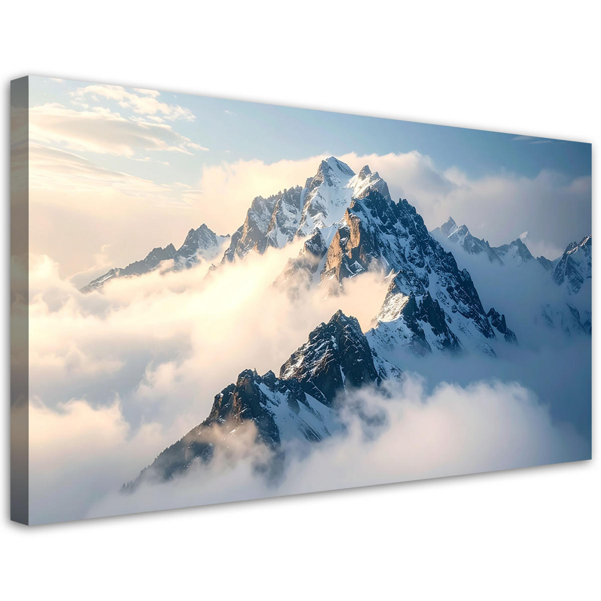 LEINWANDBILD Landschaften 120x60cm - Weiß, Textil (120/60cm) - Feeby