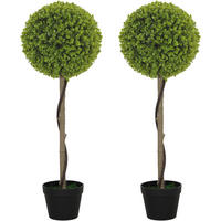 KÜNSTLICHER EUKALYPTUS 2er-Set, 90 cm Zimmerpflanze, Grün - Grün, Kunststoff (90cm) - HOMCOM