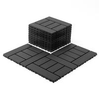 TERRASSENFLIESE 30.5/30.5/2 Dunkelgrau, Plastik 44 Stück - Dunkelgrau, Kunststoff (30.5/30.5/2cm) - Oxeza