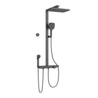 ÜBERKOPFBRAUSESET mit Handbrause Thermostat Vielseitig Anthrazit - Anthrazit, Metall (40/113/58cm) - EMKE