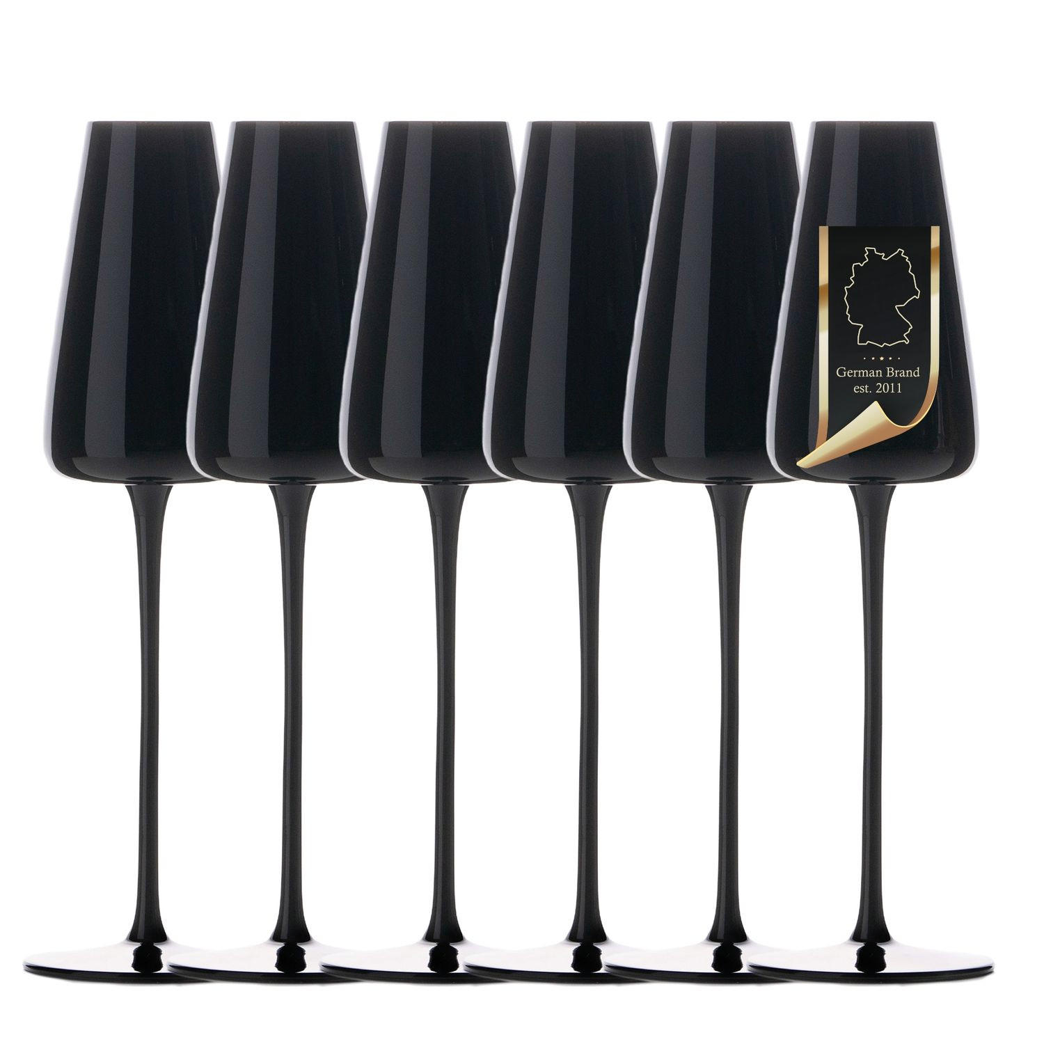 Intirilife Champagnergläser Schwarz
